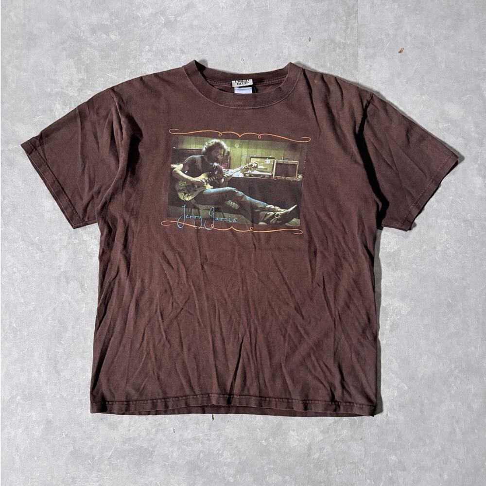 2000s Vintage Jerry Garcia Grateful Dead Liquid Blue Brown T-Shirt -M